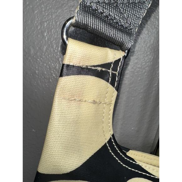 Orla Kiely Rare Cream Black Gold Solid Stem Midi Sling Crossbody Bag - Picture 13 of 16